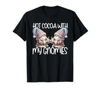 Holiday Gnomes with Hot Cocoa Mugs Funny Saying For Winter Camiseta