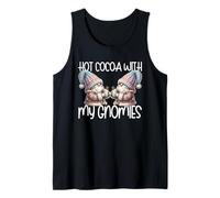 Holiday Gnomes with Hot Cocoa Mugs Funny Saying For Winter Camiseta sin Mangas