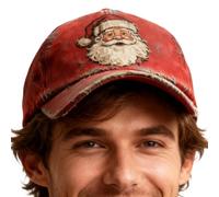 Holiday - Gorra de béisbol con forma de pelota de Santa Ball. Unisex Vintage, para adultos, hombres, mujeres, cumpleaños, celebraciones, senderismo, golf, deportes al aire libre | Travel Festive