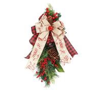 Holiday Greenery Wreath, Christmas Wreath for Walls, Handmade Door Decorations, Seasonal Wreath for Entryway, Front Porch Christmas Decor for Porches, Hallways, Decks, Walls