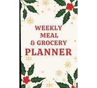 Holiday Grocery & Meal Planner | Christmas-Inspired Organizer for Weekly Lists & Family Meals
