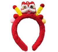 Holiday Hair Hoop with Twisting Stick - Festive Headbands - Spring Festival Headband Plush Hairband | for New Year Kids Adults Dress-Up Supplies