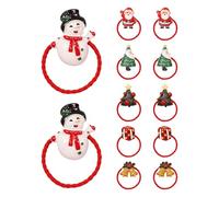 Holiday Hair Rope Set - Christmas Snowmen Hair Accessories, Bulk Ponytail Holders, Fun Festive Hairs Ties, Decorative Hairs Set | Suitable Women Girls Daughters Families Lovers, Perfect for Christmas