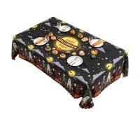 Holiday Halloween Tablecloth - Waterproof Table Cover with Banner Design