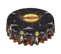 Holiday Halloween Tablecloth - Waterproof Table Cover with Banner Design