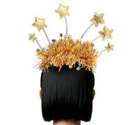 Holiday Headbands, Sparkling Gold y Lentejuelas Hair Accessory for Festive Styling, Comfortable Fit with Design, Holiday Headbands for Christmas Eve, , Birthday, Office, School, Traje,