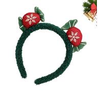 Holiday Headwear Band - Plush Christmas Headpiece for Party | Cute Girls Festival Accessory, Winter Celebration Event New Year Decoration, Indoor Home Office School Gathering Hair Ornament
