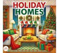 Holiday Homes Adult Coloring Book: Festive Cozy Houses for Christmas and Winter Holidays - Coloring Book for Adults with Snowy Cottages, Winter Scenes, and Holiday Decorations.