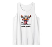 Holiday Hot Mess Funny Moose Christmas Design Camiseta sin Mangas