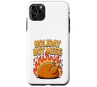 Holiday Hot Mess Pavo Fuego Divertido Cena de Navidad Carcasa para iPhone 11 Pro MAX