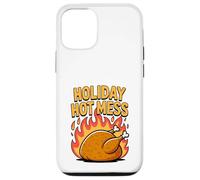 Holiday Hot Mess Pavo Fuego Divertido Cena de Navidad Carcasa para iPhone 12/12 Pro