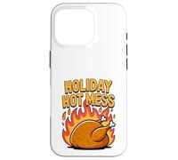 Holiday Hot Mess Pavo Fuego Divertido Cena de Navidad Carcasa para iPhone 16 Pro