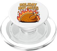 Holiday Hot Mess Pavo Fuego Divertido Cena de Navidad PopSockets PopGrip para MagSafe