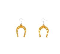 Holiday Jewelry - Pendientes de trébol de trébol acrílico para fiesta irlandesa, festival, amuleto verde de la suerte, 5,5 cm, A, Hecho de acrílico para un uso cómodo durante todo el día durante