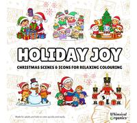 Holiday Joy: A Festive Collection of Christmas Scenes & Icons to Relax and Unwind Through Coloring for Kids, Teens, and Adults