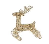 Holiday LED Deer Decoration - Standing Winter Ornament for Outdoor Garden Patio Lawn | Powder Coated Metal with Bright Lights, Weatherproof Reindeer Figure, Porch Display for Christmas Yard Festive