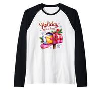 Holiday Mail ya está aquí, alegría Festiva Camiseta Manga Raglan