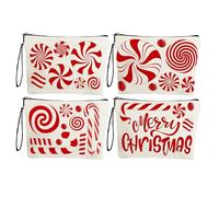 Holiday Makeup Storage Bag | Christmas Travel Makeup Bag | Zipper Cosmetic Bag |Makeup Organizer | Toiletry Bags | Waterproof and Durable Material for Protects Your Items from Spills