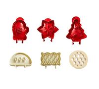 Holiday Mini Pie Mold,Hand Pie Molds, Dough Press Pocket Pie Molds,Mini Pie Maker for Holiday Party Food Making (6PCS-B)
