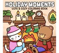 Holiday Moments: Fantasy Winter Coloring pages with Studio Art Style Background Illustrations for All Ages Calm and Relaxation