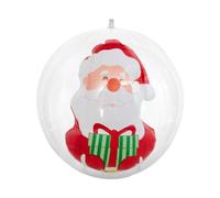 Holiday Ornament - Christmas Inflatables Outdoor Decorations | Giant Blow Up Balls with Santa, Sturdy PVC Props for Outdoor Yard Décor Indoor Events Window Parties and Seasonal Celebrations