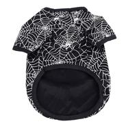 Holiday Pet Costume with Spider Web Print | Breathable Polyester Shirt for Small Dogs/Cats | Funny Pet Clothes for Seasonal Parties/Photo Shoots