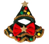 Holiday Pet Neck Warmer | Pet Scarf with Bow | Christmas Dog Costume | Cat Holiday Neck Warmer | Pet Scarf with Hat | Dog Christmas Outfit Festive Cat Accessories for Cats and Small Dogs