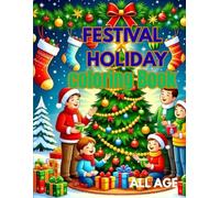 Holiday & seasonal colouring book for all Christmas, Halloween more festival scenes