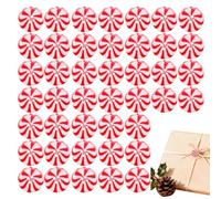Holiday Set - 50 Count Resin Embellishments for Creative Making | Vibrant Four Slot Rounds with Cheerful Christmas Patterns & Lightweight Craft Pieces for Fashion Upgrades Knitting Decor