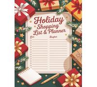 Holiday Shopping List & Planner: Organized Gift Lists, Budget Tracker & Meal Prep Calendar for a Stress-Free Season (Undated, 120 pages, 8.5×11″)