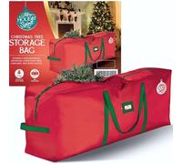Holiday Spirit Bolsa de Almacenamiento de árboles de Navidad para árboles. Material Oxford 600D Resistente con Refuerzo Duradero, Protege de la Humedad Polvo (Rojo, se Adapta a un árbol de 9 pies)