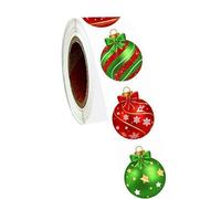 Holiday Stickers - Christmas Labels For Crafts And Scrapbook | Coated Paper With Self Adhesive Backing, Bright Festive Patterns, For Kids Party, Wrapping, Stationery, Decoration