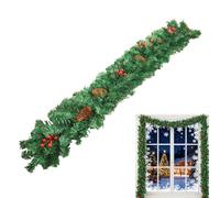 Holiday Vine Garland - Artificial Pine Cones Berries, 9FT Christmas Green Wreath | Realistic Evergreen Hanging Decor for Door Mantel Fireplace Table Wall Garden Outdoor Wedding Seasonal Celebrati
