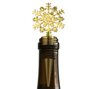 Holiday Wine Bottle Stopper - Snowflake Zinc Alloy Plug, Decorative Christmas Drink Saver, Durable Metal | Stylish Seasonal Beverage Protection Accent For Alcohol Beer Champagne Home Men