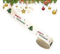 Holiday Wired Ribbon - Christmas Craft Ribbon for Wrapping Tree Decoration | Glitter Polyester with Flexible Wire Edge, Adjustable Loops for Bows, Garlands, Wreaths, Table Centerpieces 0.6x78.7 in