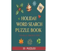Holiday Word Search Puzzles Book: Easy to Read Print About Holidays and Family Joy| 6x9inches|110 pages|55puzzles|400+ easy medium & hard|Gifts for ... Free Time | One puzzle per page with Solutio