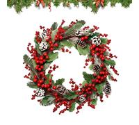Holiday Wreaths - Window Stickers for Winter Décor with Removable Festive Clings & Repositionable Garland Design Usage Static Adhesive Vinyl Shapes for Door, Home, Party and Shop