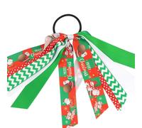 Holidays Collection - Coleteros de seda para el pelo con patrón navideño, suaves y cómodos, para decoración del cabello de niñas