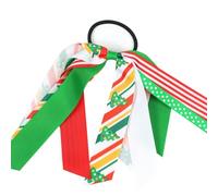 Holidays Collection - Coleteros de seda para el pelo con patrón navideño, suaves y cómodos, para decoración del cabello de niñas