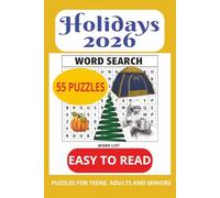 Holidays Word Search Puzzle Book: Holidays Word Searches with Easy-to-Read Neuron Stimulating Puzzles with 495 Words & 55 Puzzles to Keep Your Mind ... & 110 Pages | Cognitive Games for Seniors