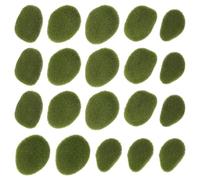HOLIDYOYO 1 Bolsa De Piedras De Musgo Artificiales Decorativas Piedras Cubiertas De Musgo Verde Falso Bolas De Musgo Falsas Musgo Falso para Decoración De Jardín Arreglos DIY