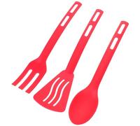 HOLIDYOYO 1 Juego Set De Utensilios De Cocina Cuchara y Espátula. Espátula De Silicona Juego De, Cuchara y Tenedor Pala Conejera o De 3 Piezas Delicado Páginas Niño