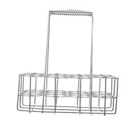 HOLIDYOYO 1 Pieza Estante de Cerveza botellero bastidores portátil transportador Titular de la Cerveza birretes Beer Bebidas Bar Organizador de Botellas Cesta de Mano de Vino Planchar Silver