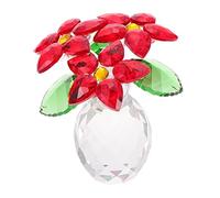 HOLIDYOYO 1 Pieza Jarrón de piña de Cristal Home Decor decoração casa jarrones para la decoración Adornos para el hogar Adornos casa Ramos de Flores Artificiales Adorno de Escena Rojo