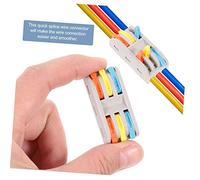 HOLIDYOYO 10 Piezas Conectores de Cable con Palanca Eléctricos Rápidos Bloque Compacto para Entradas y Salidas Aislamiento para Cables Blandos y Rígidos
