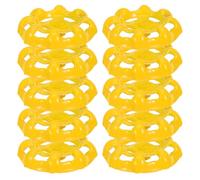 HOLIDYOYO 10 Piezas Manijas de Válvula de Agua de Hierro Fundido Amarillas para Grifo Exterior, Manija de Rueda para Válvula de Control, Repuesto Resistente para Uso Doméstico E Industrial