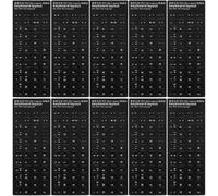 HOLIDYOYO 10 Piezas Pegatinas para Teclado de PVC en Color Claro con Disposición de Letras para Comunicación en Idioma Extranjero, Protector de Teclado Práctico y Fácil de Pegar