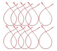 HOLIDYOYO 100 Colgadores Precortados para Adornos Navideños Cuerda de Polipropileno Roja de 20 CM con Cierre a Presión Ganchos para Árbol de Navidad Adecuado para Etiquetas y