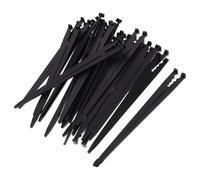 HOLIDYOYO 100 Piezas de Soporte de Varilla de Inserción de Plástico Negro para Tubería 4/7 y 3/5, Accesorio Compacto y Portátil para Riego en Césped y Invernadero