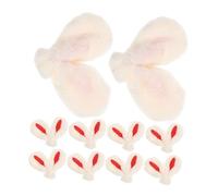 HOLIDYOYO 10piezas Accesorios De Orejas De Conejo Para Diademas y Horquillas Decoraciones Para Manualidades Materiales Para Fiesta De Pascua y Disfraces